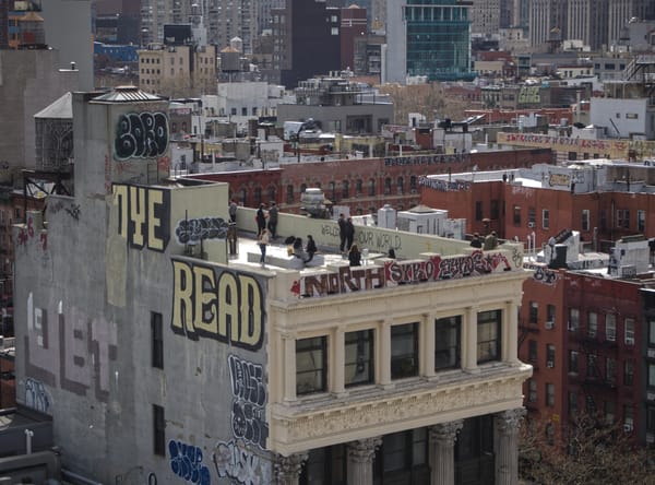 Manhattan rooftop during the 2024 solar eclipse